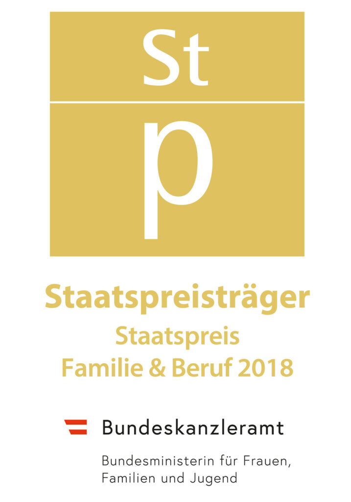 Logo Staatspreis Familie & Beruf 1. Platz 2018