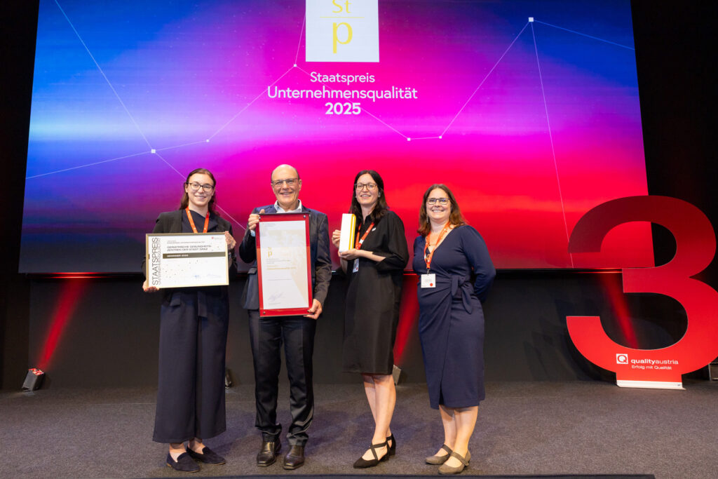 Stolze Gewinner:innen beim Staatspreis Unternehmensqualität