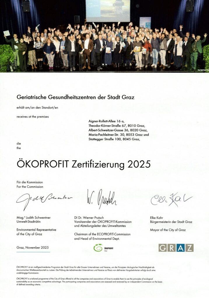Auszeichnung Ökoprofit 2025